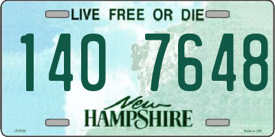 NH license plate 1407648