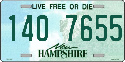 NH license plate 1407655