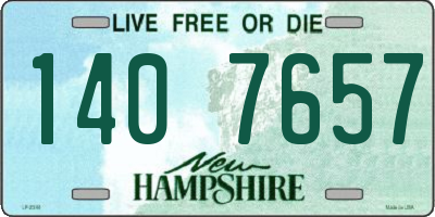 NH license plate 1407657