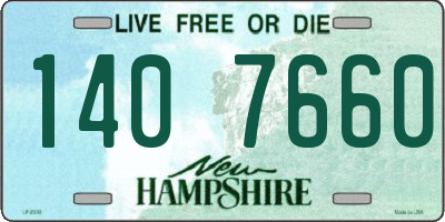 NH license plate 1407660