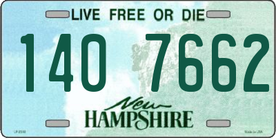 NH license plate 1407662