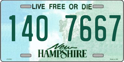 NH license plate 1407667