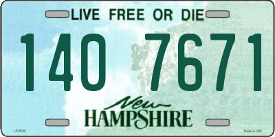 NH license plate 1407671