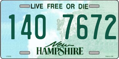 NH license plate 1407672