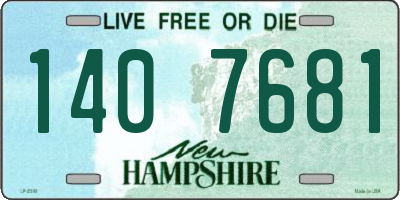 NH license plate 1407681