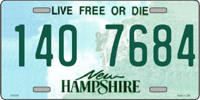 NH license plate 1407684