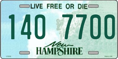 NH license plate 1407700