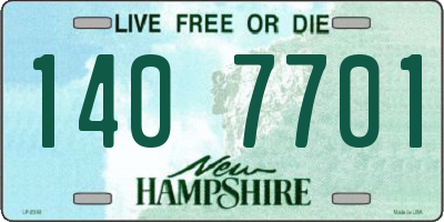 NH license plate 1407701