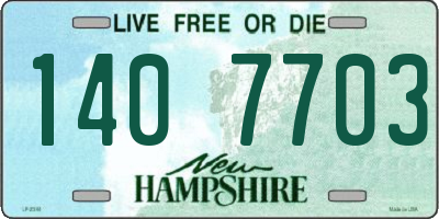 NH license plate 1407703