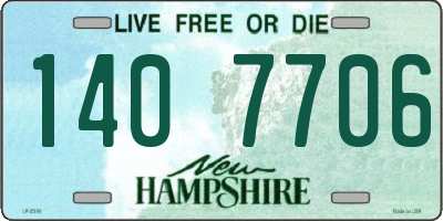 NH license plate 1407706