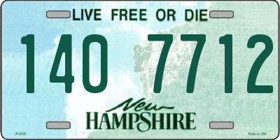 NH license plate 1407712