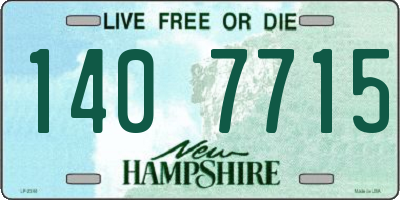 NH license plate 1407715