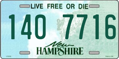 NH license plate 1407716