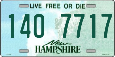 NH license plate 1407717