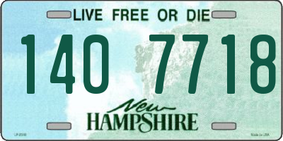 NH license plate 1407718
