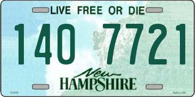 NH license plate 1407721