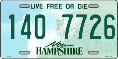 NH license plate 1407726