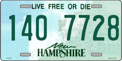 NH license plate 1407728