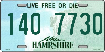 NH license plate 1407730
