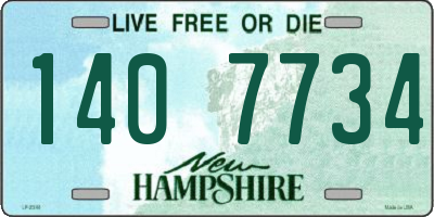 NH license plate 1407734