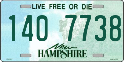 NH license plate 1407738