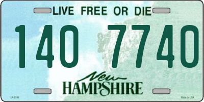NH license plate 1407740