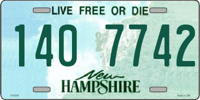 NH license plate 1407742