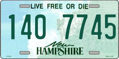 NH license plate 1407745