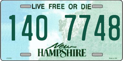 NH license plate 1407748