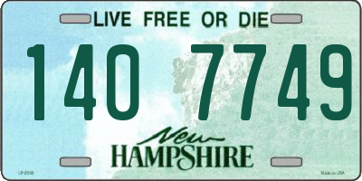 NH license plate 1407749