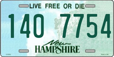 NH license plate 1407754
