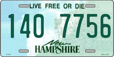 NH license plate 1407756