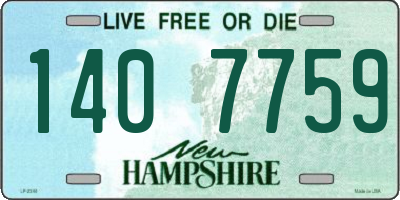 NH license plate 1407759