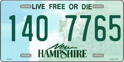 NH license plate 1407765