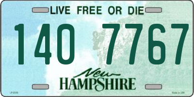 NH license plate 1407767