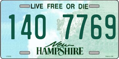 NH license plate 1407769