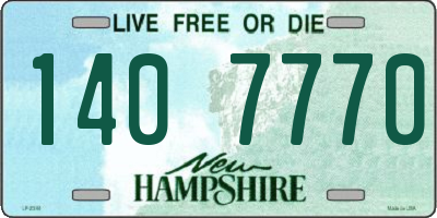 NH license plate 1407770