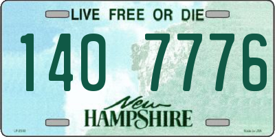 NH license plate 1407776