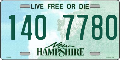 NH license plate 1407780