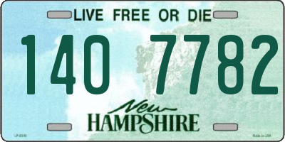 NH license plate 1407782