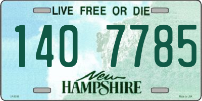 NH license plate 1407785