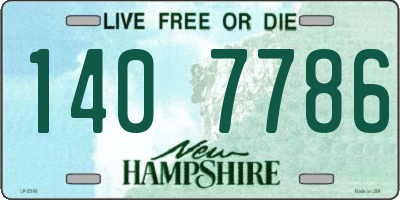 NH license plate 1407786