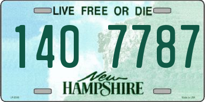 NH license plate 1407787