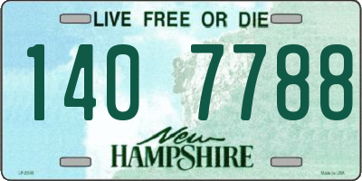 NH license plate 1407788