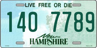 NH license plate 1407789