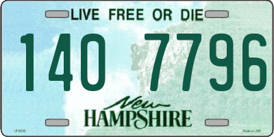 NH license plate 1407796