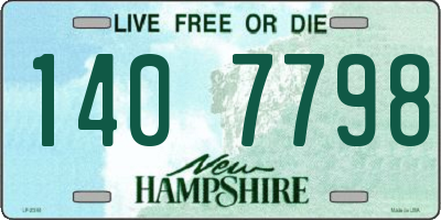 NH license plate 1407798