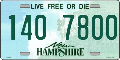 NH license plate 1407800