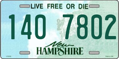 NH license plate 1407802