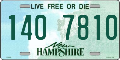 NH license plate 1407810